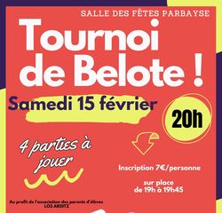 Tournoi de belote - PARBAYSE