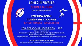 Soirée rugby France-Angleterre - HAGETAUBIN