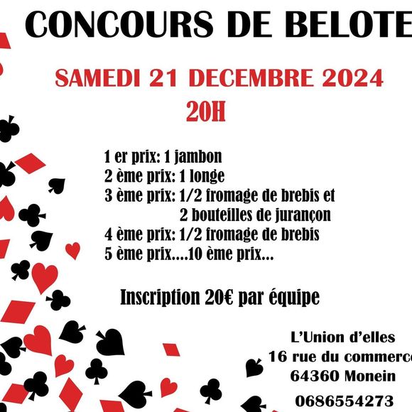 Concours de belote - MONEIN